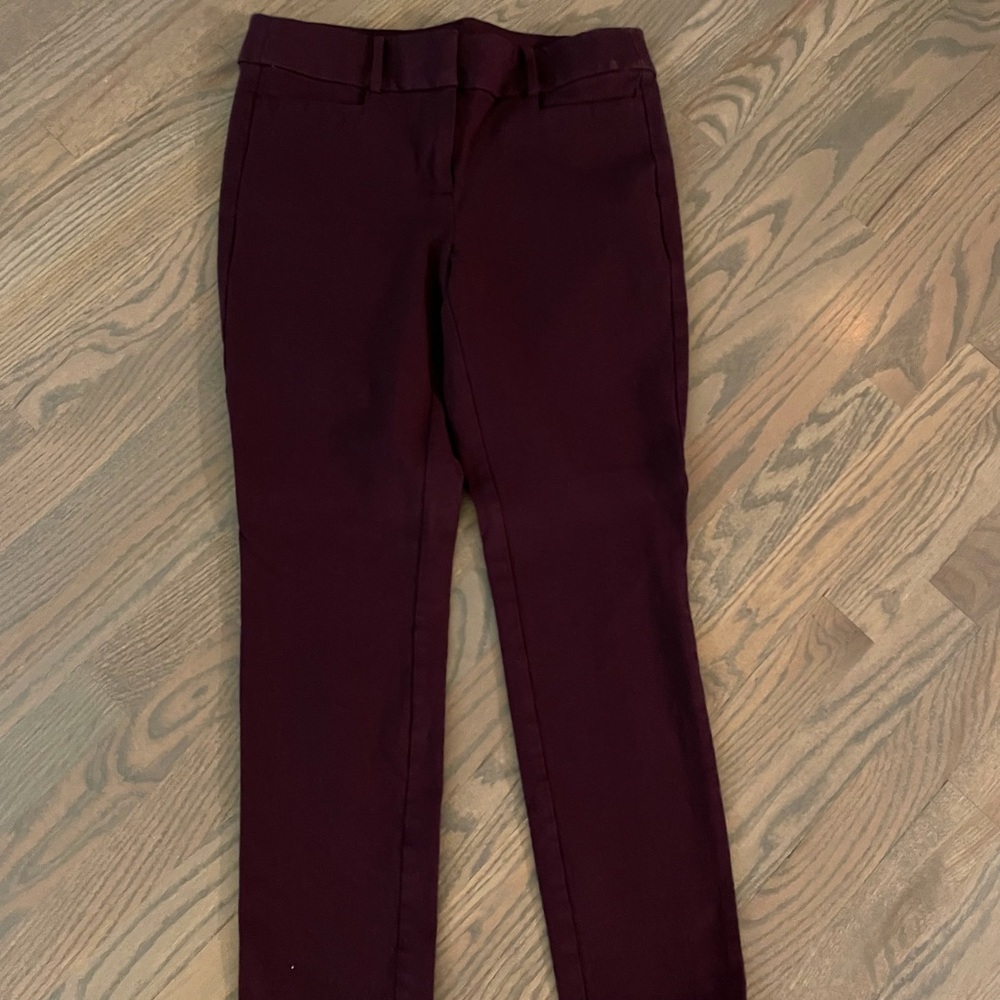 LOFT Maroon Skinny Pant